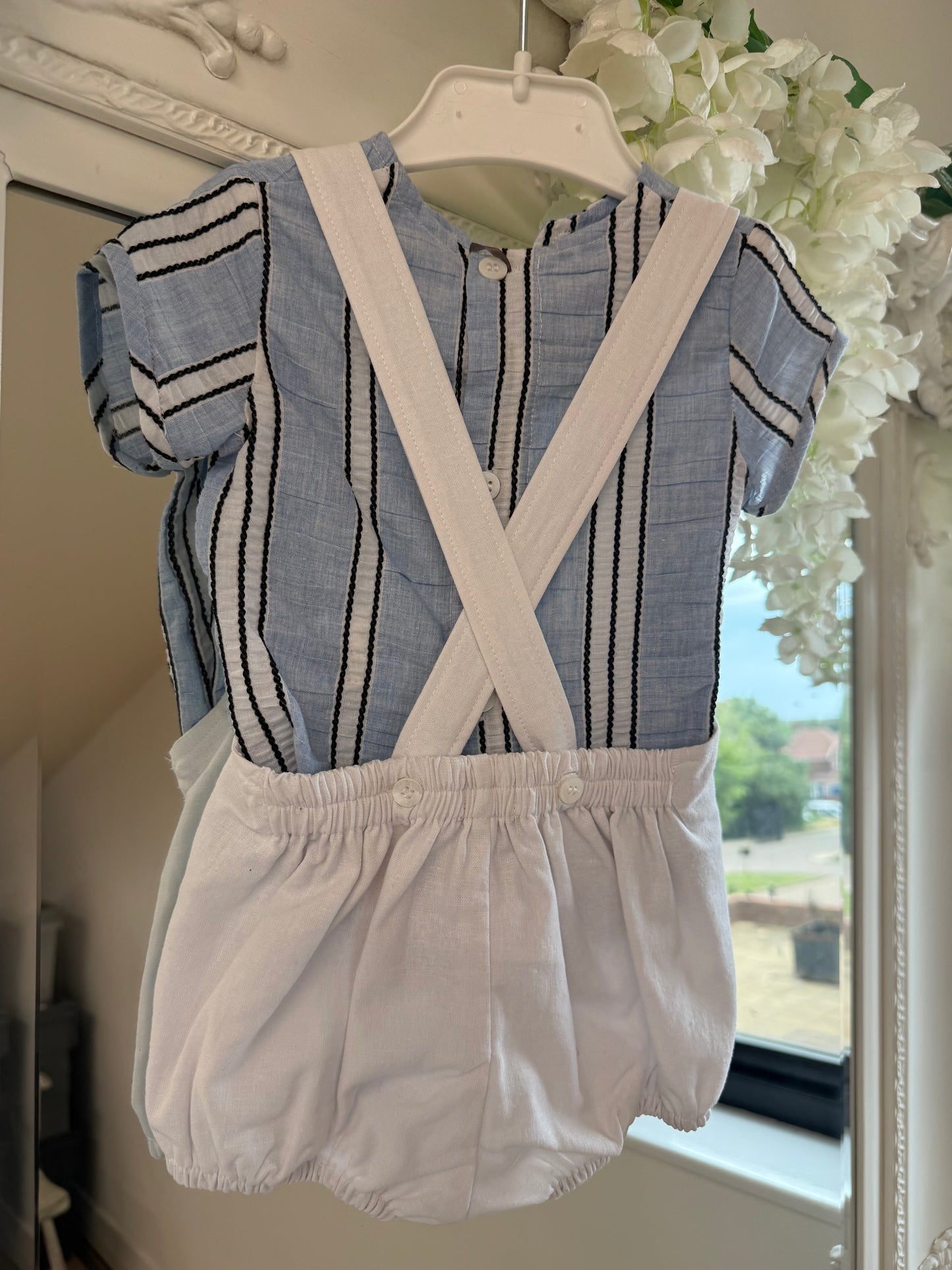 Jose Varon Stripe Brace Set