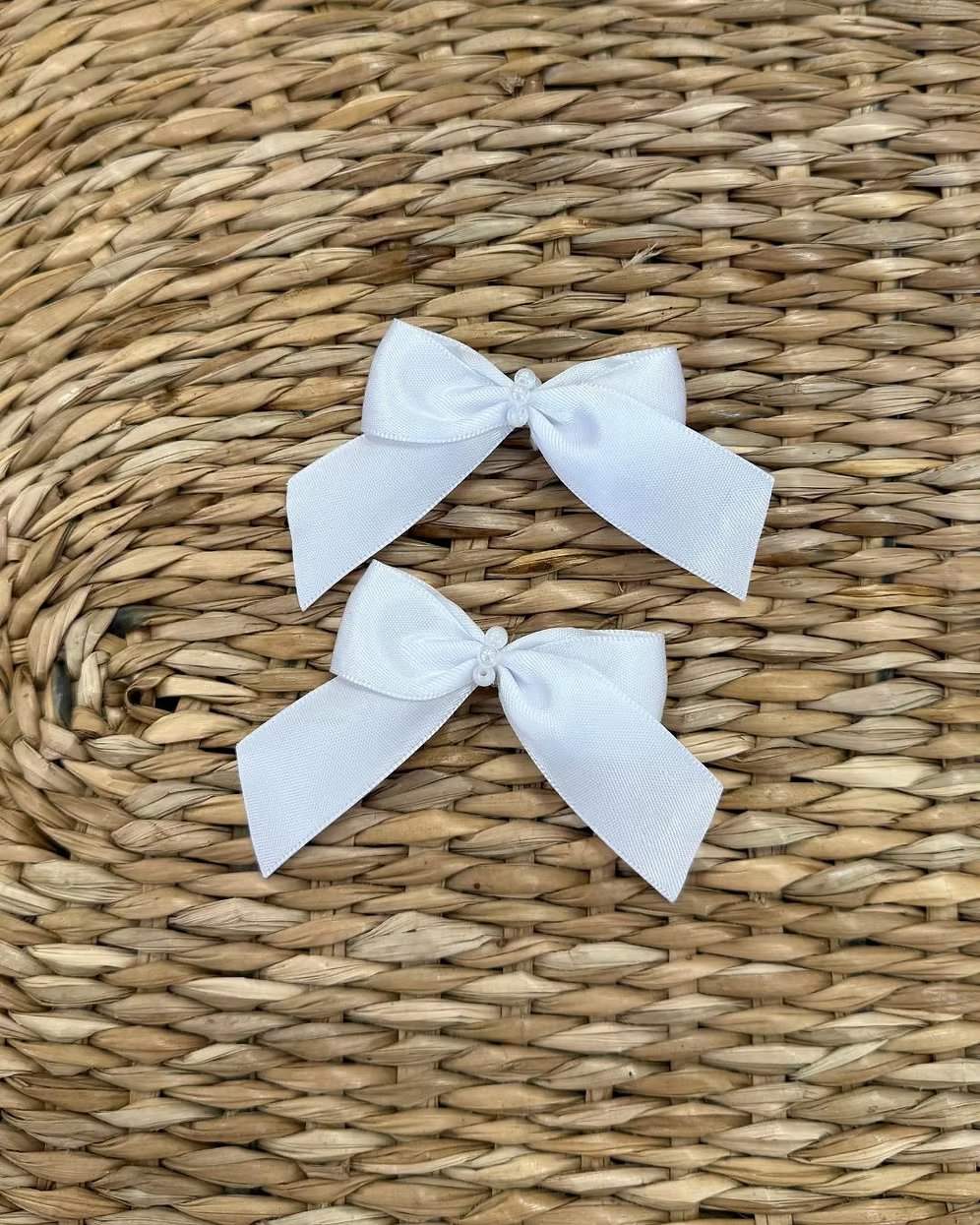 Pearl Bow Hair Clips