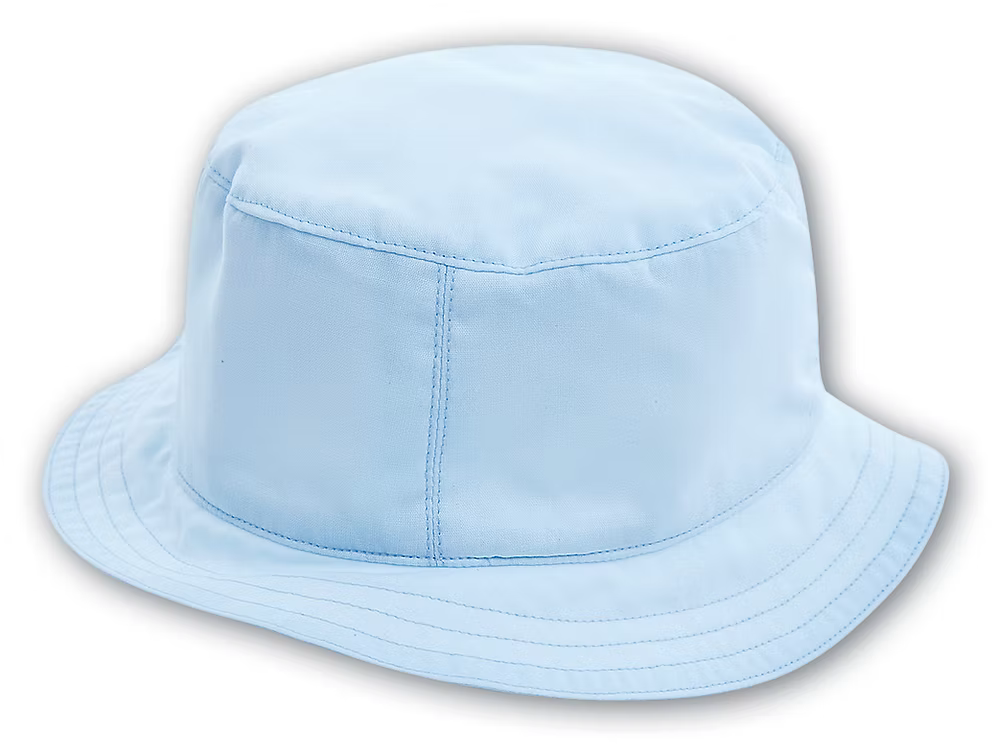 Sarah Louise Bucket Sun Hat featuring a classic bucket style in white, blue or navy. A lightweight summer accessory for boys and girls.