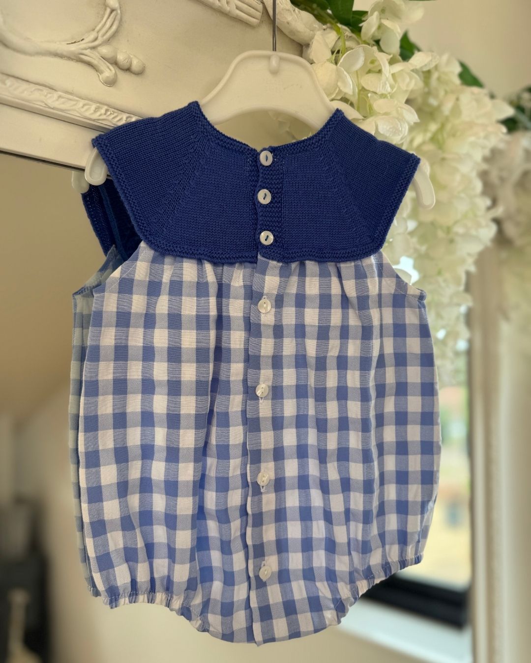 Mac Ilusion Blue Gingham Romper
