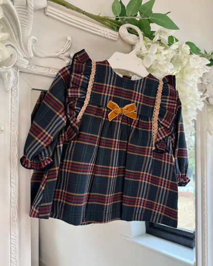 Alber Navy Check Dress