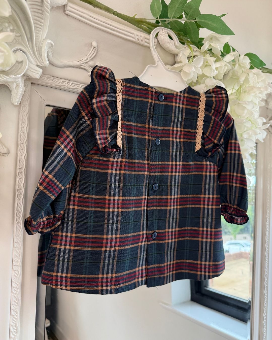 Alber Navy Check Dress