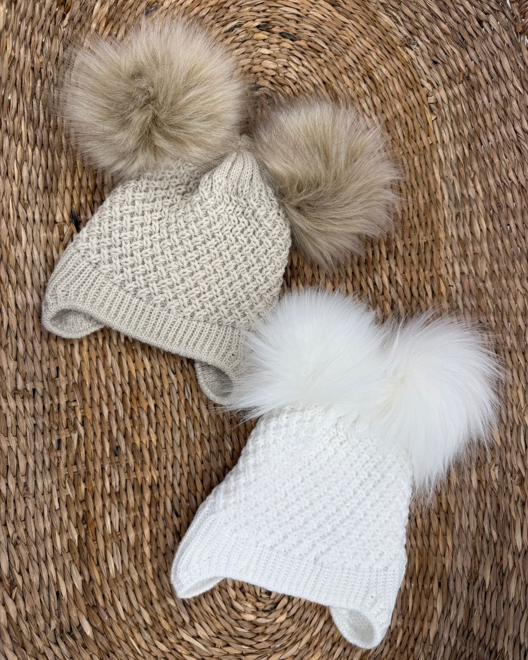Little Nosh Curly Knit Pom Hat