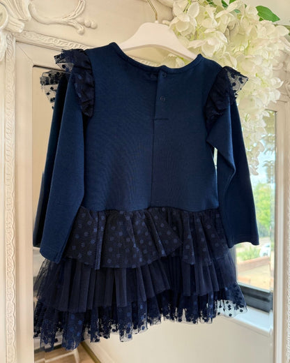Caramelo Navy Tulle Dress