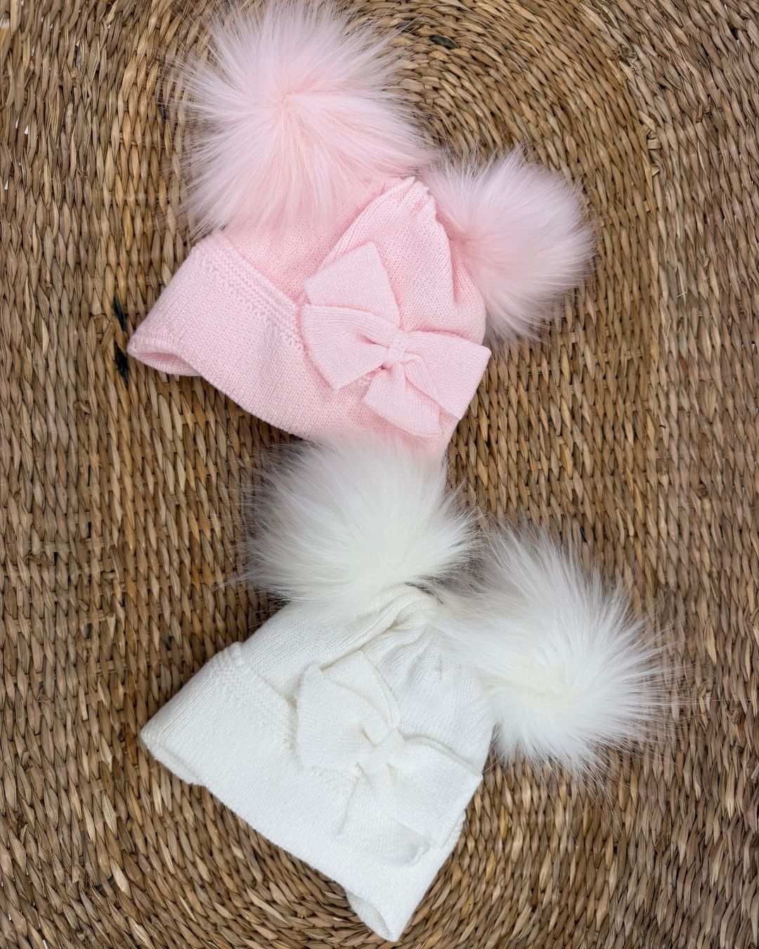 Little Nosh Sparkle Double Pom Hat