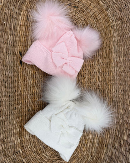 Little Nosh Sparkle Double Pom Hat
