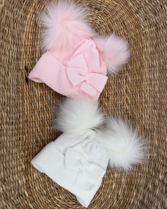 Little Nosh Sparkle Double Pom Hat