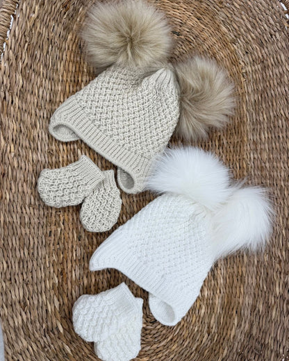 Little Nosh Curly Knit Mitts
