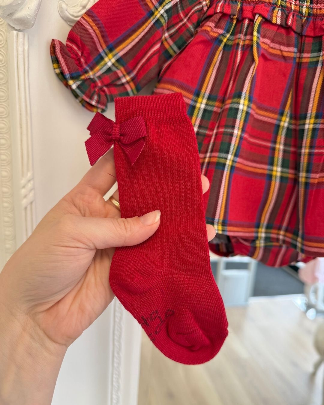 Tutto Piccolo Red Tartan Dress & Knicker Set