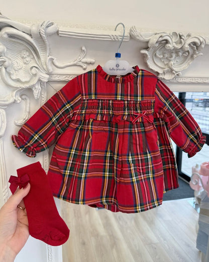 Tutto Piccolo Red Tartan Dress & Knicker Set