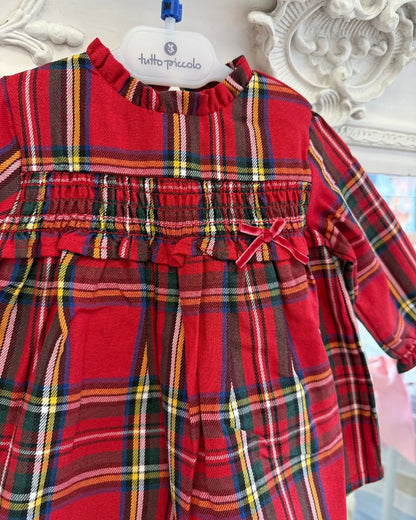 Tutto Piccolo Red Tartan Dress & Knicker Set