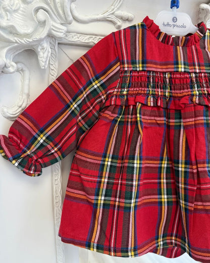 Tutto Piccolo Red Tartan Dress & Knicker Set