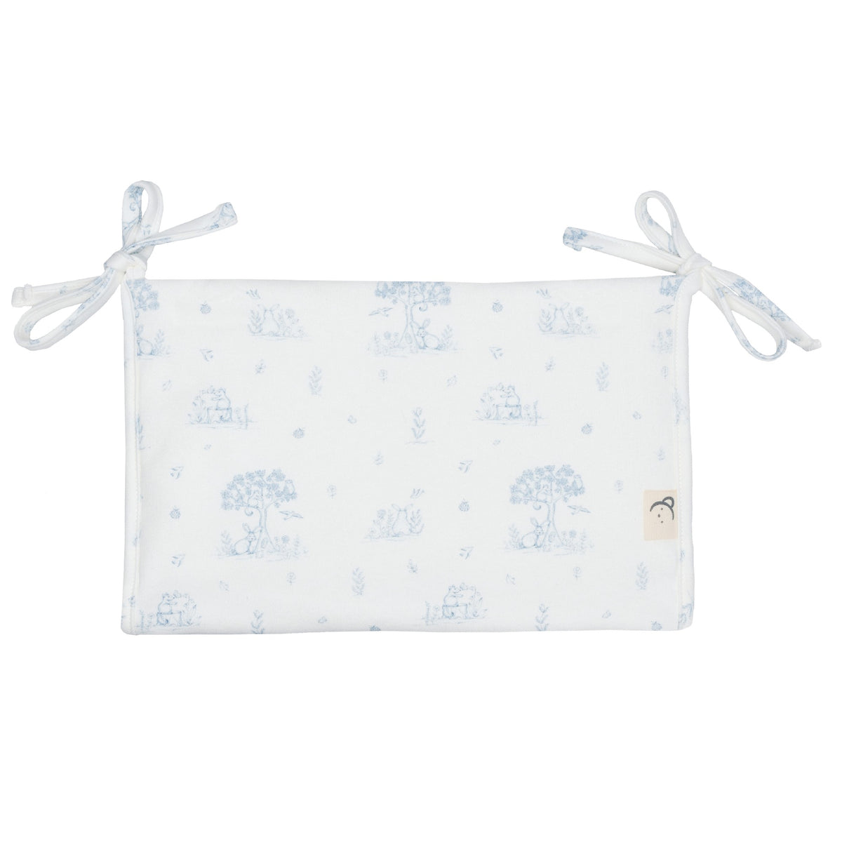 Calamaro Mon Cheri newborn baby gift set in ivory with pink or blue woodland print, matching accessories, nappy bag organiser and baby perfume.