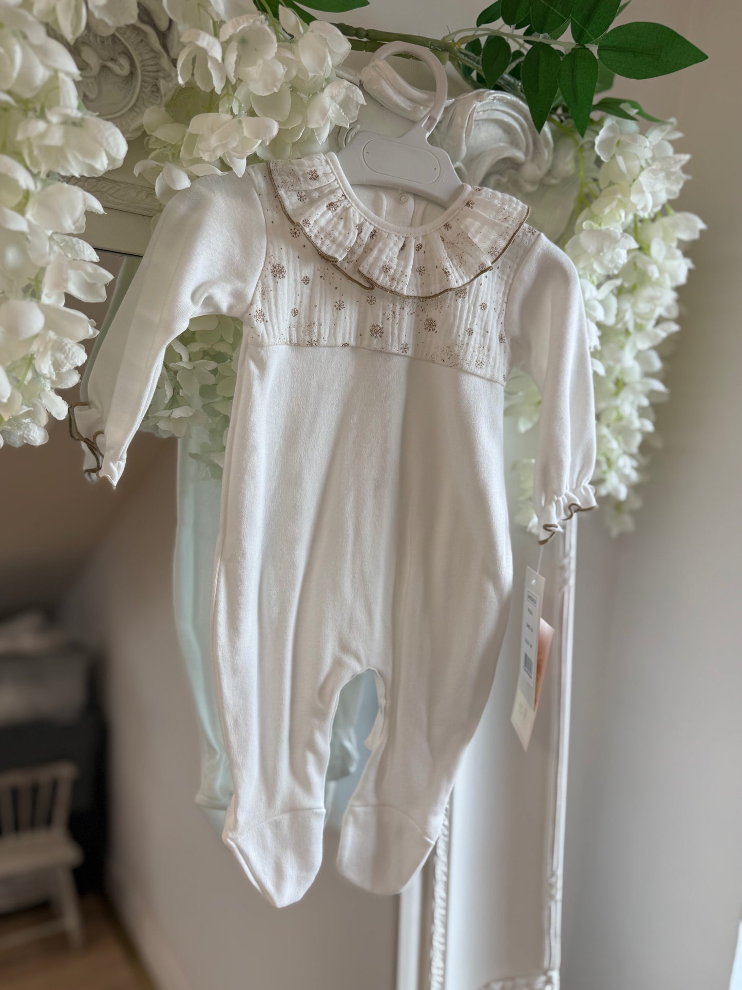 Rapife Snowflake Frill Babygrow