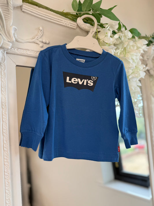 Levi's Blue Batwing Long Sleeved Tee