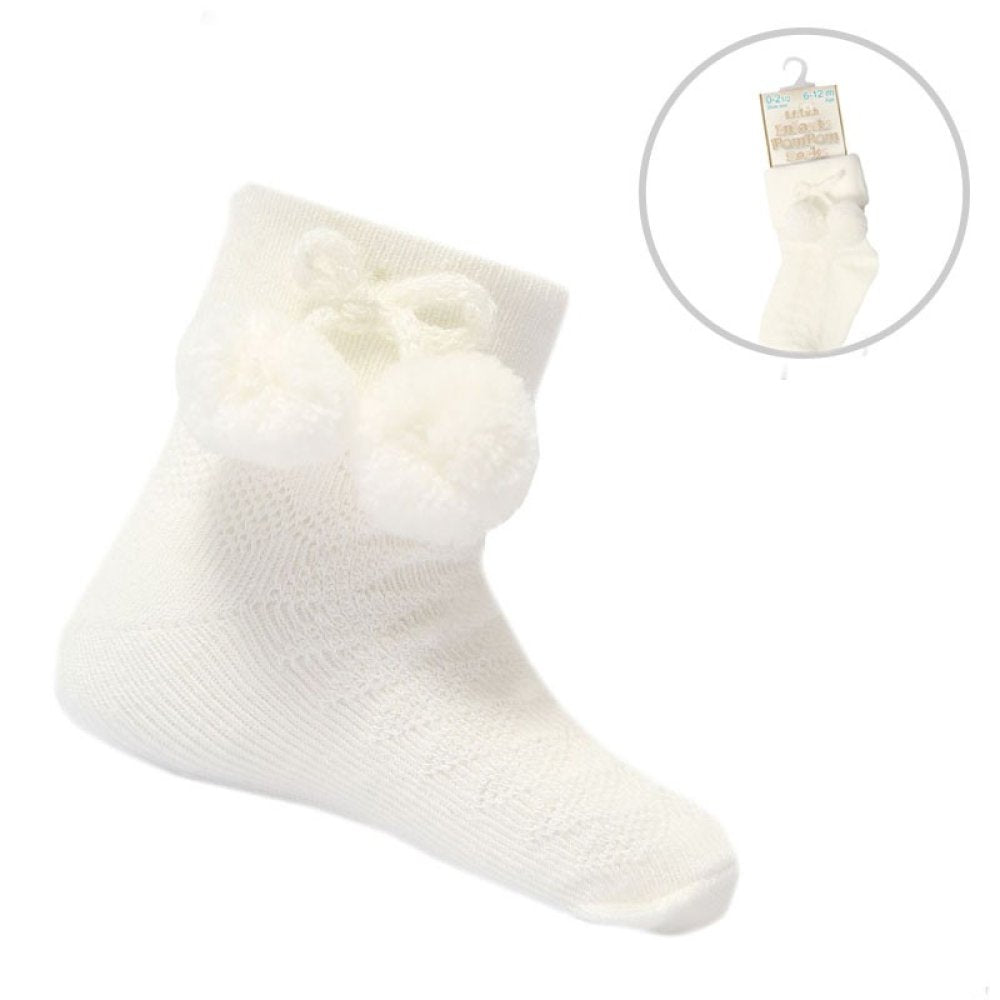 Soft Touch Ankle Pom Socks