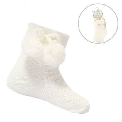 Soft Touch Ankle Pom Socks