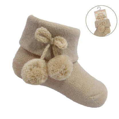 Soft Touch Ankle Pom Socks