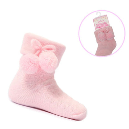 Soft Touch Ankle Pom Socks