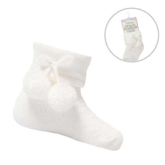 Soft Touch Ankle Pom Socks
