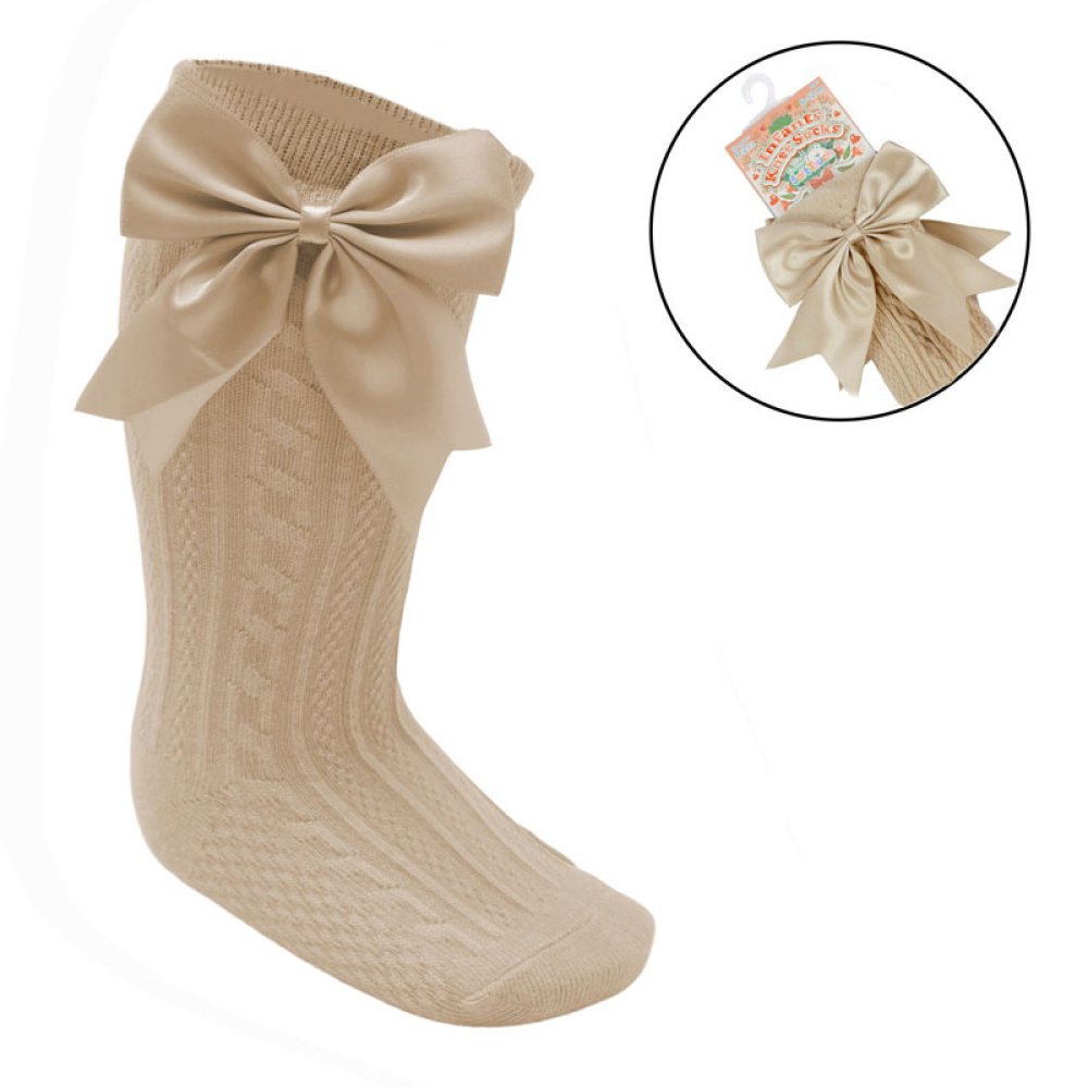 Soft Touch Bow Knee Socks