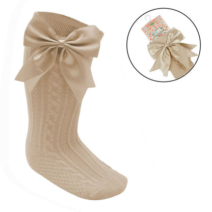 Soft Touch Bow Knee Socks