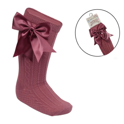 Soft Touch Bow Knee Socks