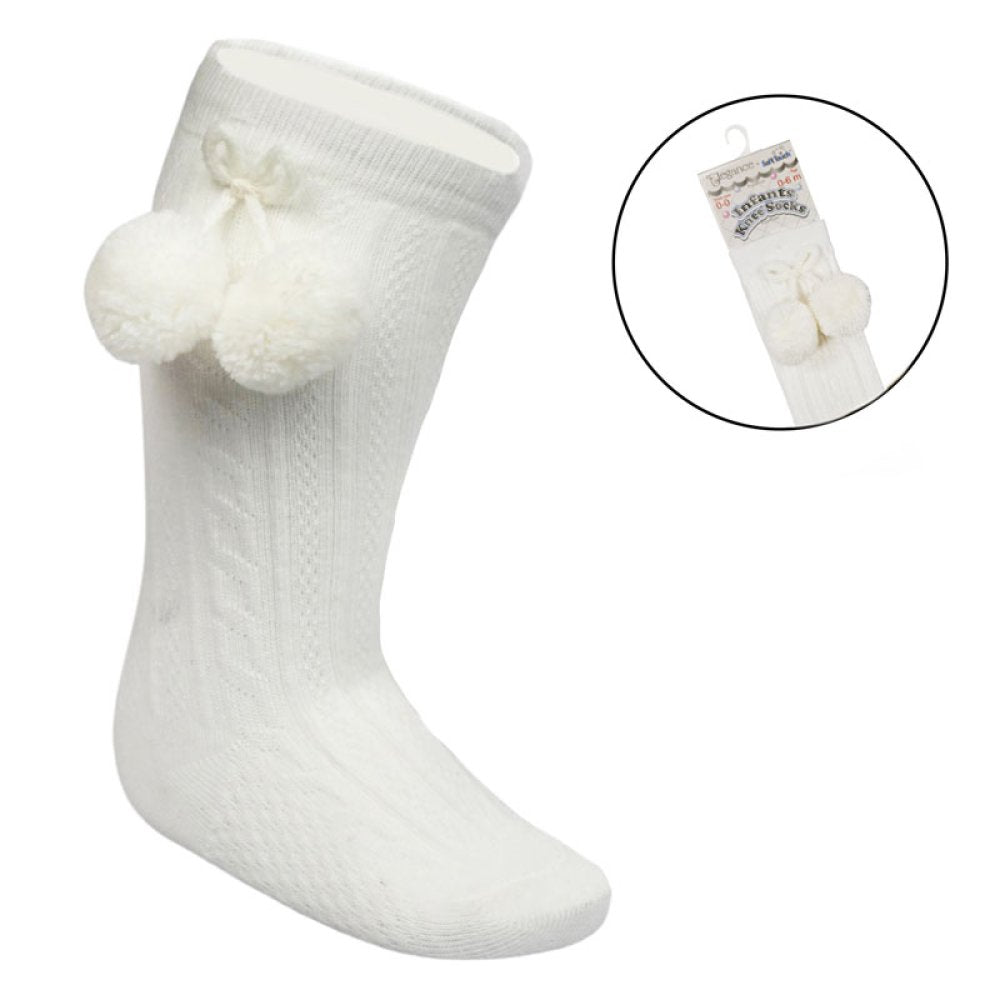 Soft Touch Knee Pom Socks