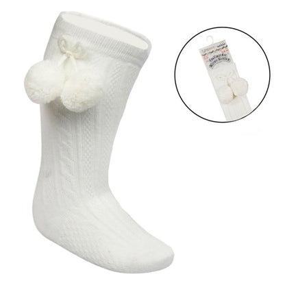 Soft Touch Knee Pom Socks