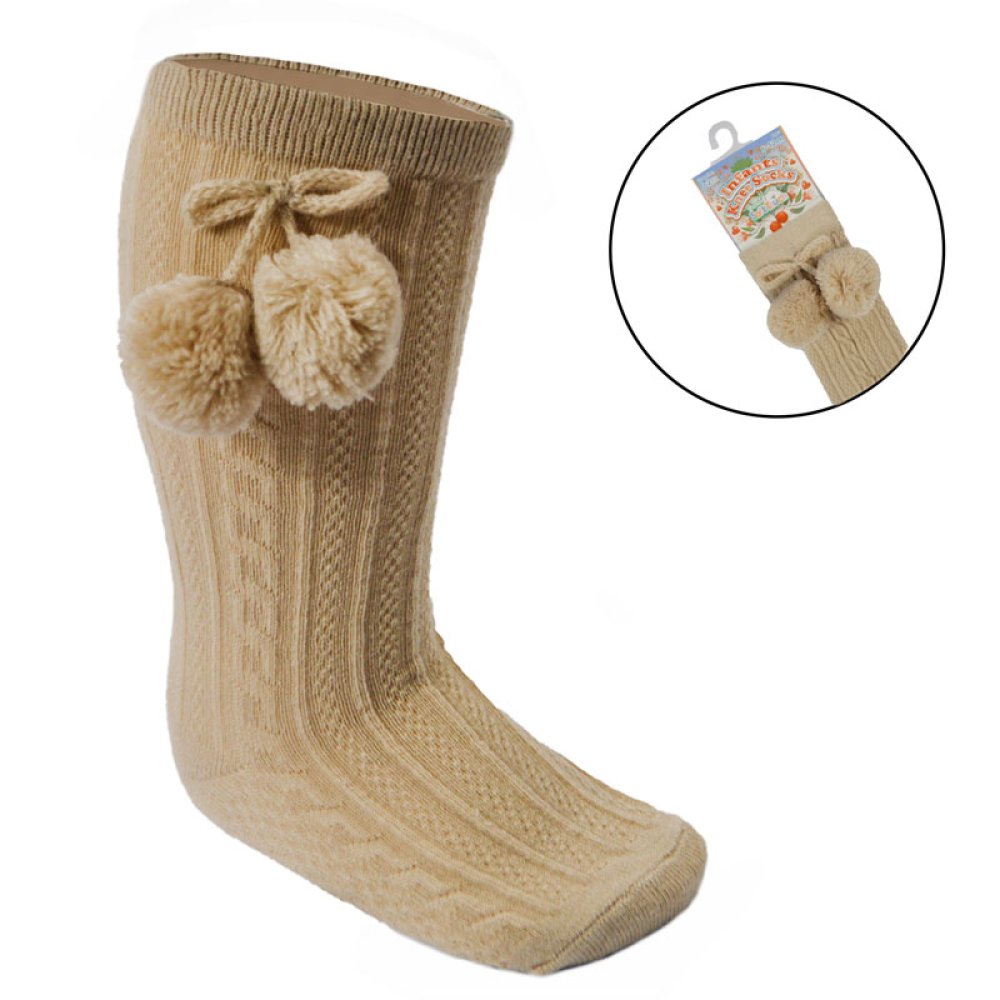 Soft Touch Knee Pom Socks