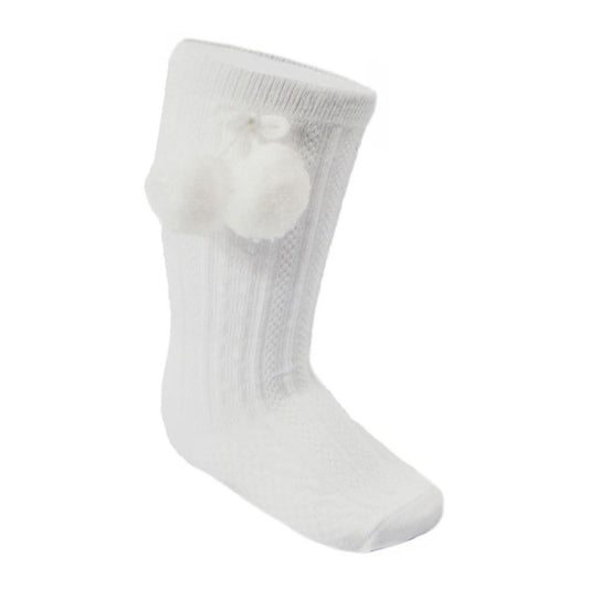 Soft Touch Knee Pom Socks